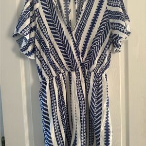 Cupshe Navy and White Patterned Romper